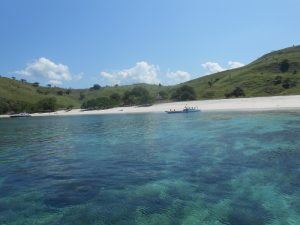Pantai Merah pada wisata Komodo